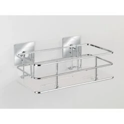 Wenko Turbo-Loc Edelstahl Wandablage Quadro Edelstahl 24 X 10 X 14.5 Cm, Chrom -Wenko Verkäufe 38269350 sb ambiente de 03