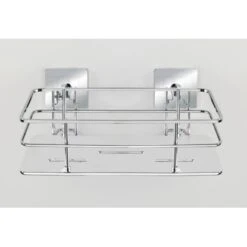 Wenko Turbo-Loc Edelstahl Wandablage Quadro Edelstahl 24 X 10 X 14.5 Cm, Chrom -Wenko Verkäufe 38269350 sb ambiente de 04
