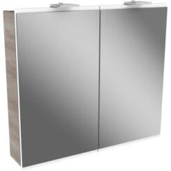 Fackelmann Spiegelschrank 80 Cm Lima Weiß-Steinesche 2-türig