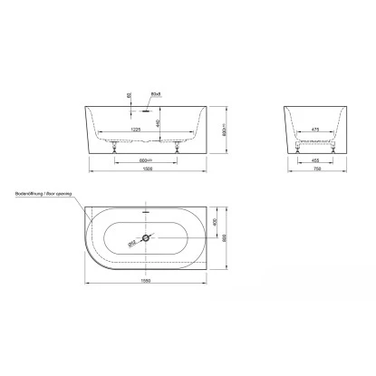 Ottofond Badewanne Mince Corner XS Links 155 Cm X 80 Cm Weiß 5 Ottofond Badewanne Mince Corner XS Links 155 Cm X 80 Cm Weiß – Bild 5