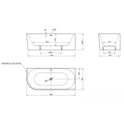 Ottofond Badewanne Mince Corner Links 180 Cm X 80 Cm Weiß 5 Ottofond Badewanne Mince Corner Links 180 Cm X 80 Cm Weiß – Bild 5