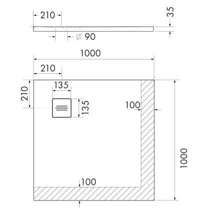Ottofond Duschwanne Nevis 100 Cm X 100 Cm Weiß 2 Ottofond Duschwanne Nevis 100 Cm X 100 Cm Weiß – Bild 2