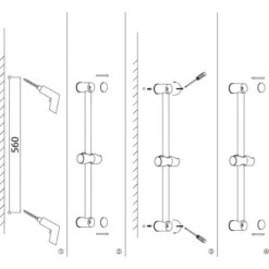 AquaSu Duschstange Quintao Zum Kleben Oder Bohren 60 Cm Chrom -Wenko Verkäufe 4006596722636 722636 87