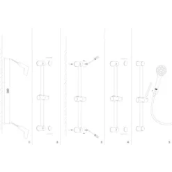 AquaSu Duschstangen-Set Libosa Mit Handbrause Und Schlauch, 1 Strahlart, Chrom -Wenko Verkäufe 4006596722995 722995 87