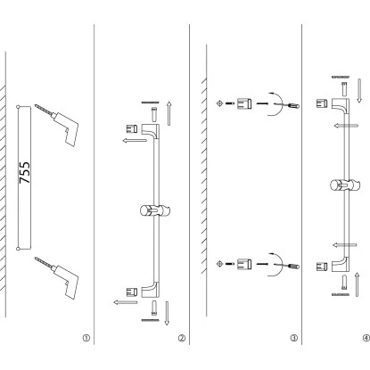 AquaSu Duschstange Labori Zum Bohren 80 Cm Chrom 3 AquaSu Duschstange Labori Zum Bohren 80 Cm Chrom – Bild 3