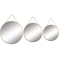 Wandspiegel-Set Safari Lodge Metall Gold 3-tgl.