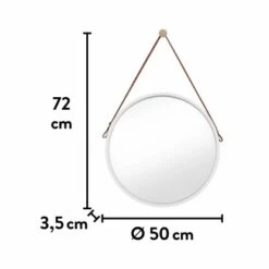 Spiegel RundØ 50 Cm Weiß -Wenko Verkäufe 4007873128080 VM01 260521