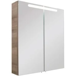 Fackelmann Spiegelschrank A-Vero 70 Cm Graueiche