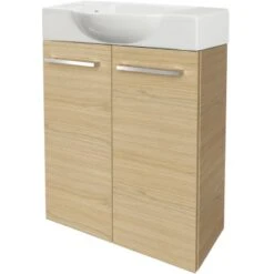 Fackelmann Waschbeckenunterschrank SBC 55 Cm Sandeiche 8 Fackelmann Waschbeckenunterschrank SBC 55 Cm Sandeiche -Wenko Verkäufe 4008033846417 3254 03