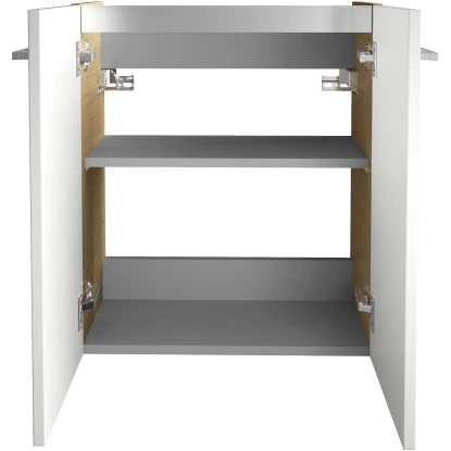 Fackelmann Waschbeckenunterschrank SBC 55 Cm Sandeiche/Weiß Hochglanz 2 Fackelmann Waschbeckenunterschrank SBC 55 Cm Sandeiche/Weiß Hochglanz – Bild 2