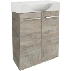 Fackelmann Waschbeckenunterschrank SBC 55 Cm Nature Oak -Wenko Verkäufe 4008033846479 3254 04