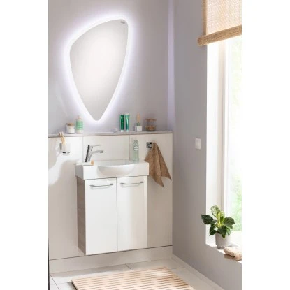 Fackelmann Waschbeckenunterschrank SBC 55 Cm Alaska Esche/Weiß Hochglanz 4 Fackelmann Waschbeckenunterschrank SBC 55 Cm Alaska Esche/Weiß Hochglanz – Bild 4