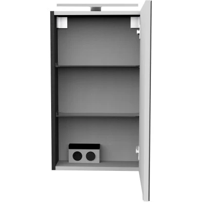 Fackelmann Spiegelschrank SBC 40 Cm Anthrazit Rechts 2 Fackelmann Spiegelschrank SBC 40 Cm Anthrazit Rechts – Bild 2