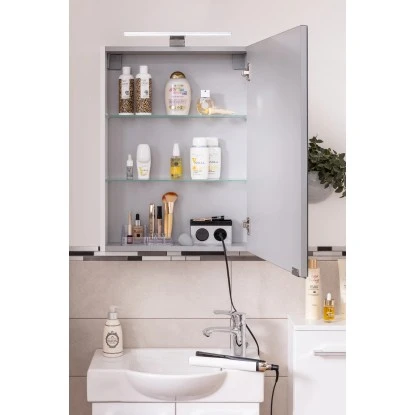 Fackelmann Spiegelschrank SBC 50 Cm Weiß Rechts 5 Fackelmann Spiegelschrank SBC 50 Cm Weiß Rechts – Bild 5