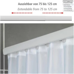 Wenko Teleskop-Duschvorhangschiene Era 75 Cm - 125 Cm Weiß 13 Wenko Teleskop-Duschvorhangschiene Era 75 Cm - 125 Cm Weiß -Wenko Verkäufe 4008838313299 1068 03