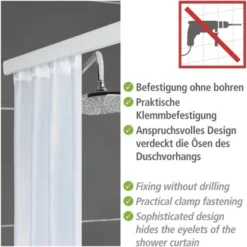 Wenko Teleskop-Duschvorhangschiene Era 75 Cm - 125 Cm Weiß 14 Wenko Teleskop-Duschvorhangschiene Era 75 Cm - 125 Cm Weiß -Wenko Verkäufe 4008838313299 1068 04
