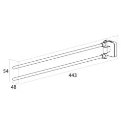 Tiger Handtuchhalter Onu 2-armig Edelstahl Gebürstet -Wenko Verkäufe 4008911318098 4621 5