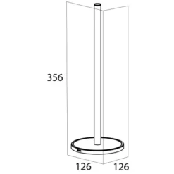 Tiger Tune Reserverollenhalter Freistehend Messing Gebürstet / Schwarz
