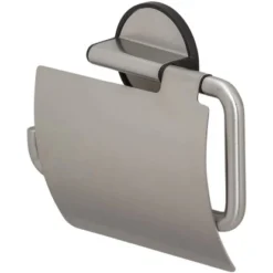 Tiger Toilettenpapierhalter Tune Mit Deckel Edelstahl Gebürstet-Schwarz