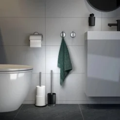 Tiger Toilettenpapierhalter Tune Mit Deckel Edelstahl Gebürstet-Schwarz -Wenko Verkäufe 4008911326024 4621 4