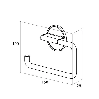 Tiger Tune Toilettenpapierhalter Ohne Deckel Messing Gebürstet / Schwarz 3 Tiger Tune Toilettenpapierhalter Ohne Deckel Messing Gebürstet / Schwarz – Bild 3