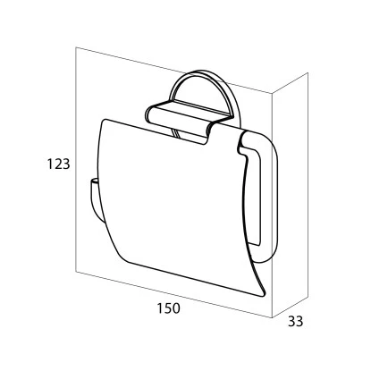 Tiger Tune Toilettenpapierhalter Mit Deckel Messing Gebürstet / Schwarz 3 Tiger Tune Toilettenpapierhalter Mit Deckel Messing Gebürstet / Schwarz – Bild 3