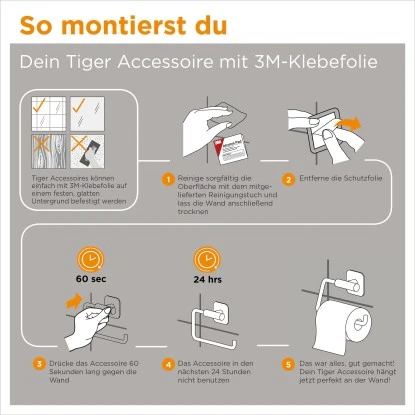 Tiger Tune Toilettenpapierhalter Mit Deckel Messing Gebürstet / Schwarz 2 Tiger Tune Toilettenpapierhalter Mit Deckel Messing Gebürstet / Schwarz – Bild 2