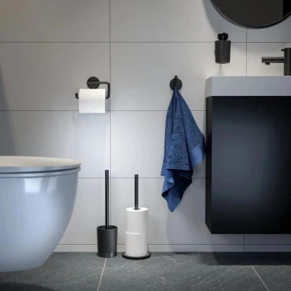 Tiger Toilettenpapierhalter Tune Metall Gebürstet-Schwarz 4 Tiger Toilettenpapierhalter Tune Metall Gebürstet-Schwarz – Bild 4