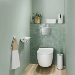 Tiger Tess Toilettenbürstenhalter Mit Speicherkapazität Und Swoop® Weiß/Hellgrau 23 Tiger Tess Toilettenbürstenhalter Mit Speicherkapazität Und Swoop® Weiß/Hellgrau -Wenko Verkäufe 4008911329070 4621 9