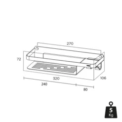 Tiger Caddy Duschkorb Mit Handtuchhaken 32 Cm Schwarz 12 Tiger Caddy Duschkorb Mit Handtuchhaken 32 Cm Schwarz -Wenko Verkäufe 4008911401028 4621 9