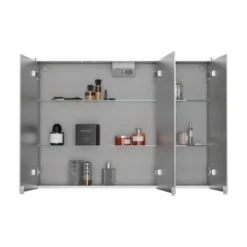 Spiegelschrank Dekor Alu III Aluminium Eiche Trüffel -Wenko Verkäufe 4013251006321 3707 3