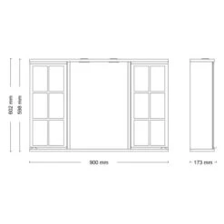 Jokey Spiegelschrank Nia LED 90 Cm X 60,2 Cm X 17,3 Cm Weiß -Wenko Verkäufe 4013251010755 3707 VM 01