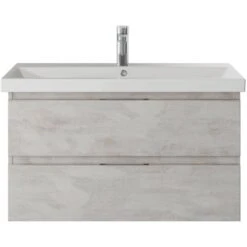 Pelipal Waschtischunterschrank Serie 4035 Oxid Hellgrau Quer 86 Cm Grifffuge