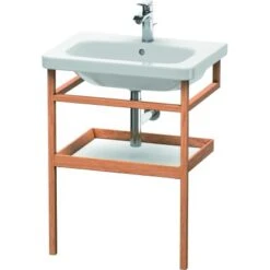 Duravit Handtuchhalter Mit Ablage 59 Cm DuraStyle Weiß Matt-Nussbaum Massiv