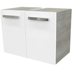 Fackelmann Waschbeckenunterschrank 62,5 Cm A-Vero Eiche-Weiß