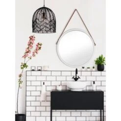 Spiegel RundØ 50 Cm Weiß -Wenko Verkäufe 4048123254456 AB01 021118 1