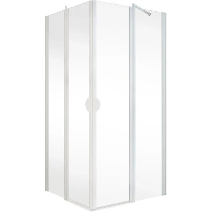 Schulte Eckeinstieg 4-teilig Sunny Alpinweiß Echtglas Klar Hell 180 Cm X 90 Cm 2 Schulte Eckeinstieg 4-teilig Sunny Alpinweiß Echtglas Klar Hell 180 Cm X 90 Cm – Bild 2