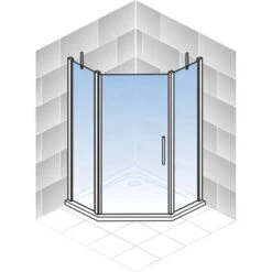 Schulte Fünfeckdusche Mit Drehtür Alexa Style 2.0 Chromoptik BxHxT 90x90x192 Cm -Wenko Verkäufe 4060991019579 2053 04