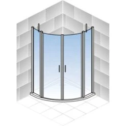 Schulte Runddusche Alexa Style 2.0 Echtglas 4-tlg. Alu-Natur 90 Cm X 90 Cm -Wenko Verkäufe 4060991019685 2053 5