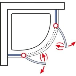 Schulte Runddusche Mit Drehtüren MasterClass BxTxH 80 X 80 X 200 Cm -Wenko Verkäufe 4060991028076 2053 03
