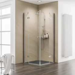 Schulte ExpressPlus Eckeinstieg 4-tlg. MasterClass Chromoptik 79,2-81,2x200cm