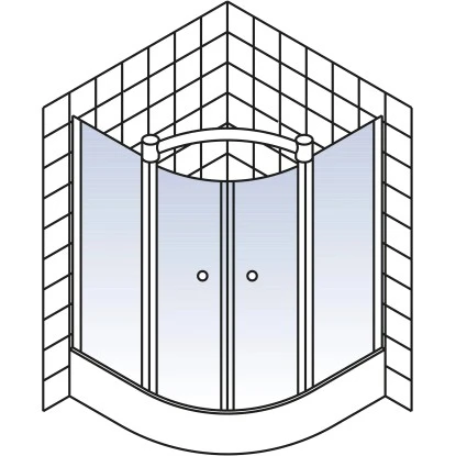 Schulte ExpressPlus Runddusche Garant 4-tlg. Alu-Natur Radius 55cm 4 Schulte ExpressPlus Runddusche Garant 4-tlg. Alu-Natur Radius 55cm – Bild 4