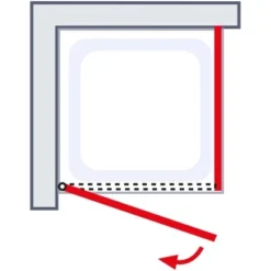 Schulte Drehtür Davita Inkl. Seitenwand Mit Stabgriff Echtglas Chrom -Wenko Verkäufe 4060991044861 2053 4