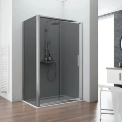 Schulte Seitenwand Für Schiebetür Kristall/Trend Chromoptik Grau Anthr. 200x90cm