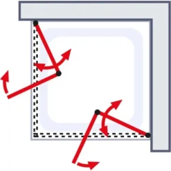 Schulte Drehfalttür Als Eckeinstieg Garant BxTxH 80 X 90 X 200 Cm -Wenko Verkäufe 4060991046537 2053 05