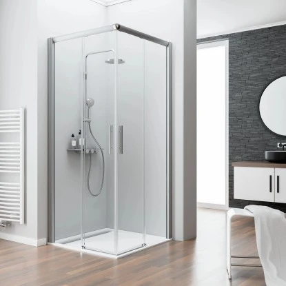 Schulte Eckeinstieg II Ohne Unteres Profil Kristall Trend Alu-Natur 200 X 90 Cm 1 Schulte Eckeinstieg II Ohne Unteres Profil Kristall Trend Alu-Natur 200 X 90 Cm