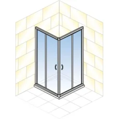 Schulte ExpressPlus Eckeinstieg Sunny Sicherheitsglas Alpinweiß 190x80cm -Wenko Verkäufe 4060991050404 2053 5