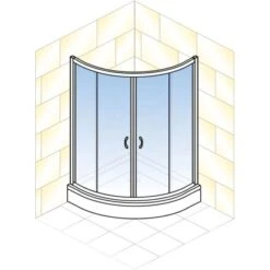 Schulte ExpressPlus Runddusche Sunny Sicherheitsglas Alpinweiß 190x90x90cm -Wenko Verkäufe 4060991051098 2053 5