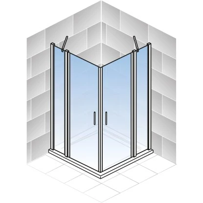 Schulte Eckeinstieg 4-tlg. Alexa Style 2.0 Alu-Natur Depoli Light 90x90x192 Cm 4 Schulte Eckeinstieg 4-tlg. Alexa Style 2.0 Alu-Natur Depoli Light 90x90x192 Cm – Bild 4