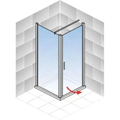 Schulte Alexa Style 2.0 Drehtür Inkl. Seitenwand BlackStyle 80 X 80 X 192cm -Wenko Verkäufe 4060991055867 2053 5